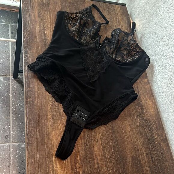 Popilush Lace Shapewear Bodysuit Tummy Control Backless V Neck Thongs Sh… - Picture 13 of 16